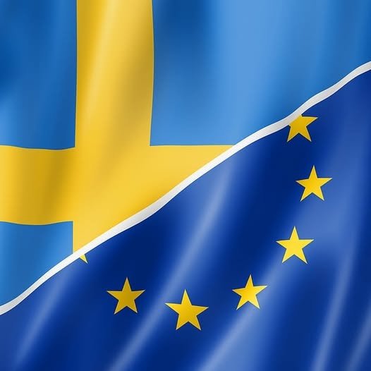 Sweden and European Union Dual Flag Overlay